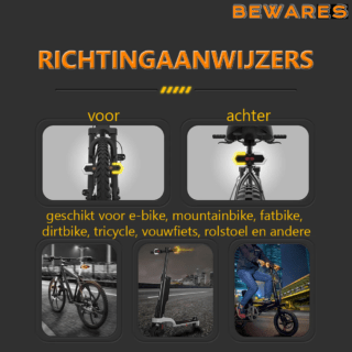 LED richtingaanwijzers voor elektrische Fiets