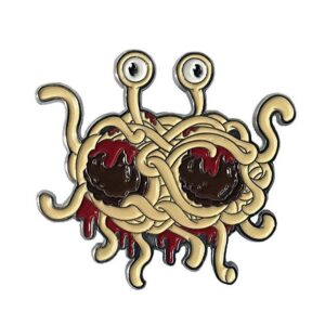 flying spaghetti monster geëmailleerde reversspeld