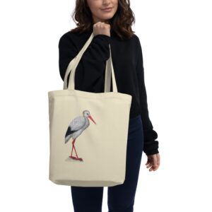 Eco stoffen tas Ooievaar